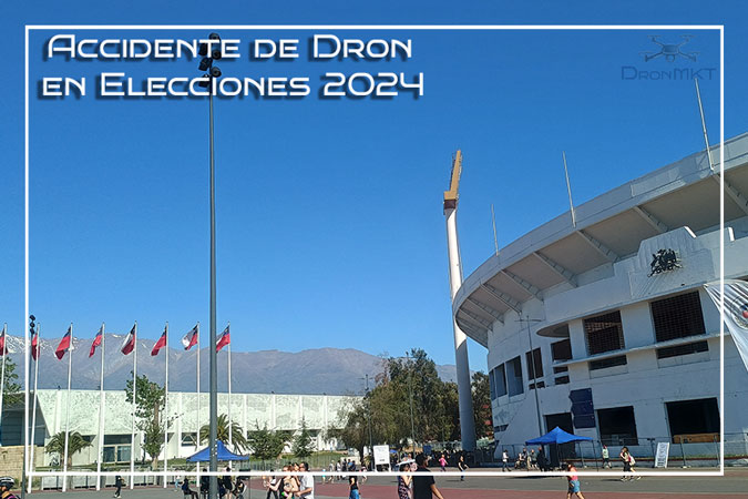 Dron se accidenta en elecciones chilenas